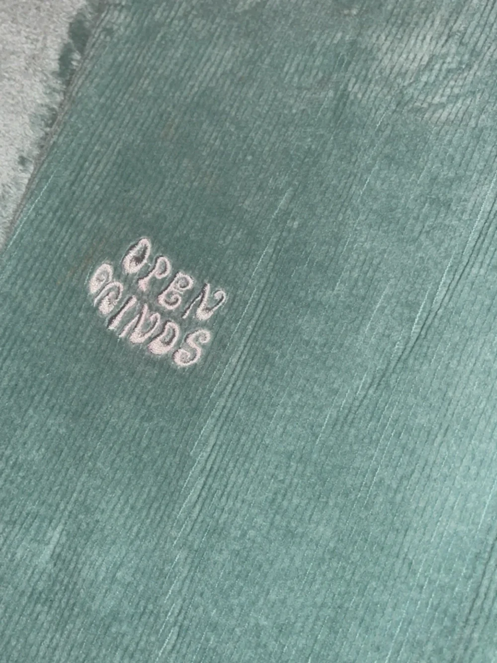 PacSun Embroidered Corduroy Trouser Pants Slim Fit Aqua  Medium (NWOT)
